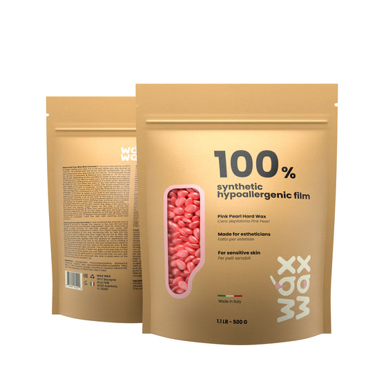 Pink Pearl hard wax 1.1 LB sample pouch for bikini and sensitive skin work