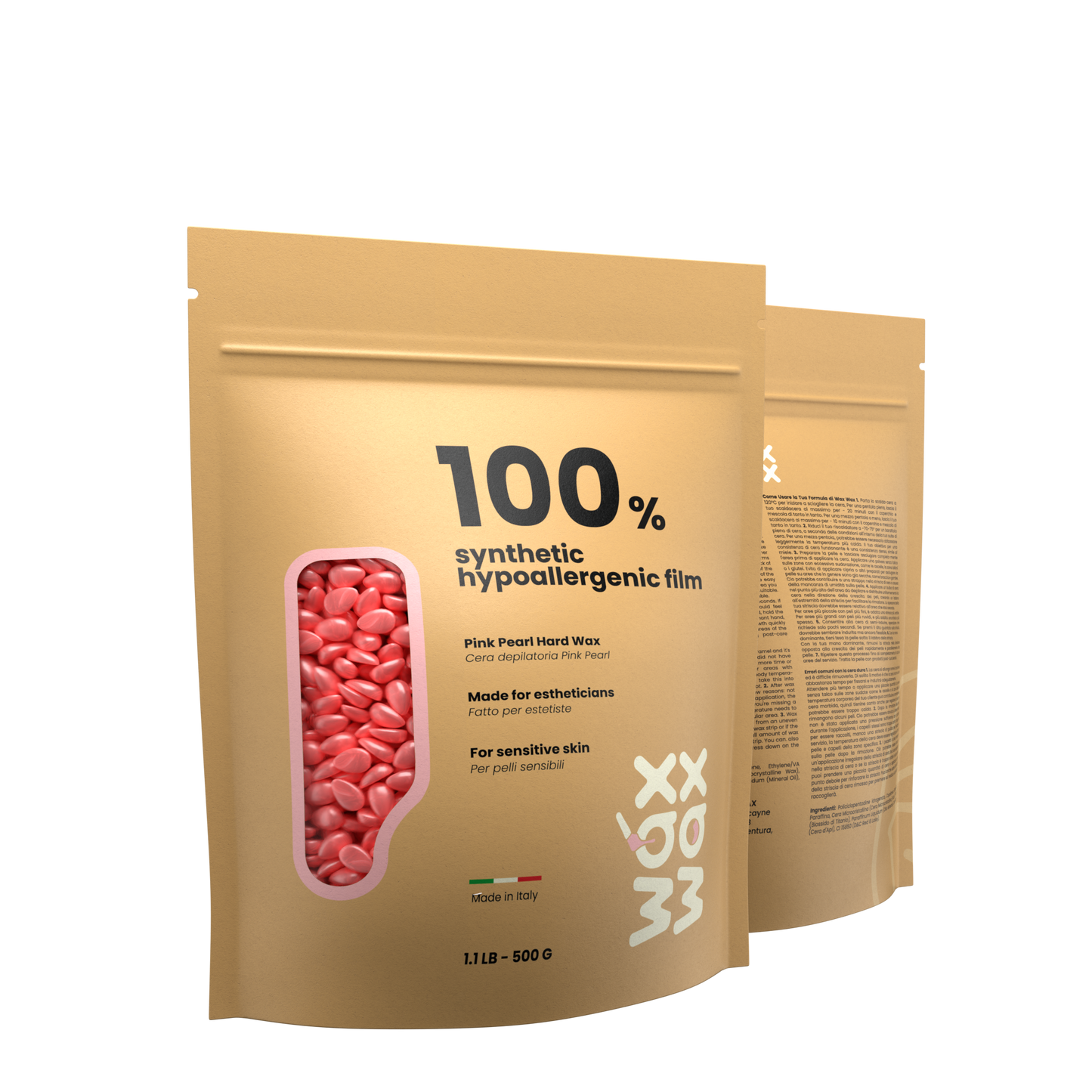 Roze parel hypoallergene harde waskorrels – voor de gevoelige huid