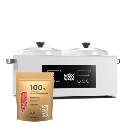 Depiladora de cera doble de 2 lb | Recipiente de cera doble