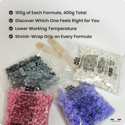 Formula Sample Pack hard wax beads kit key features