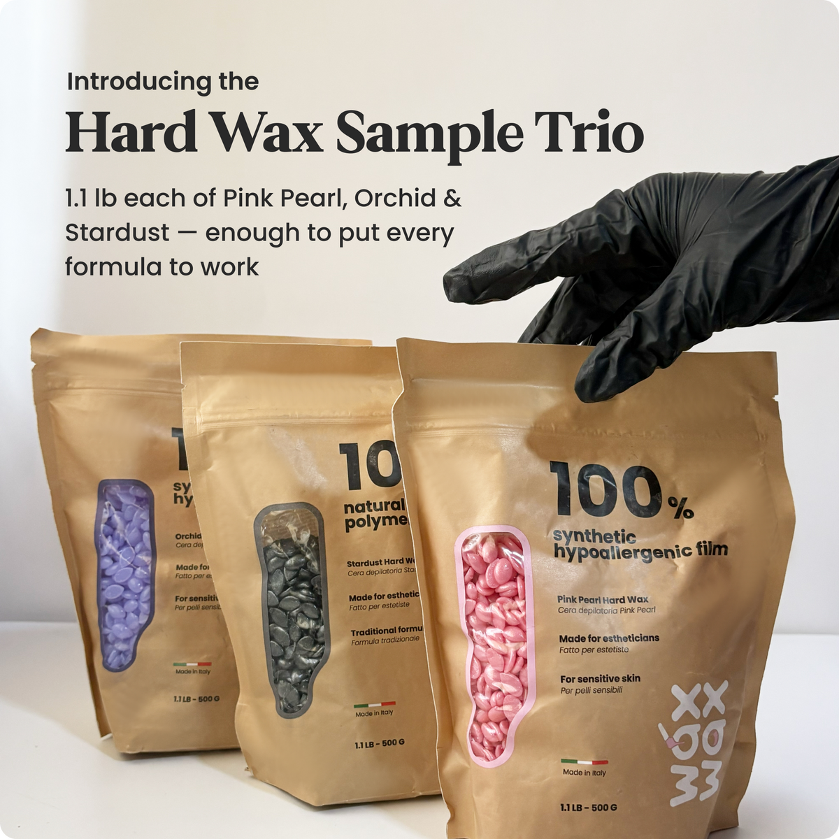 Sample Trio hard wax beads collection product image