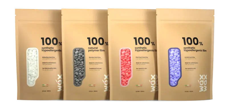 ⁠Hard Wax Sample PRO Pack - (Pink Pearl, Orchid, Stardust & White Raw — 2.5 lb each / 10 lb total)