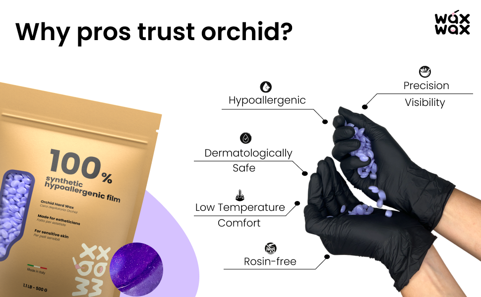 Orchid Hypoallergenic Hard Wax Beads – For Sensitive Skin by Wax Wax