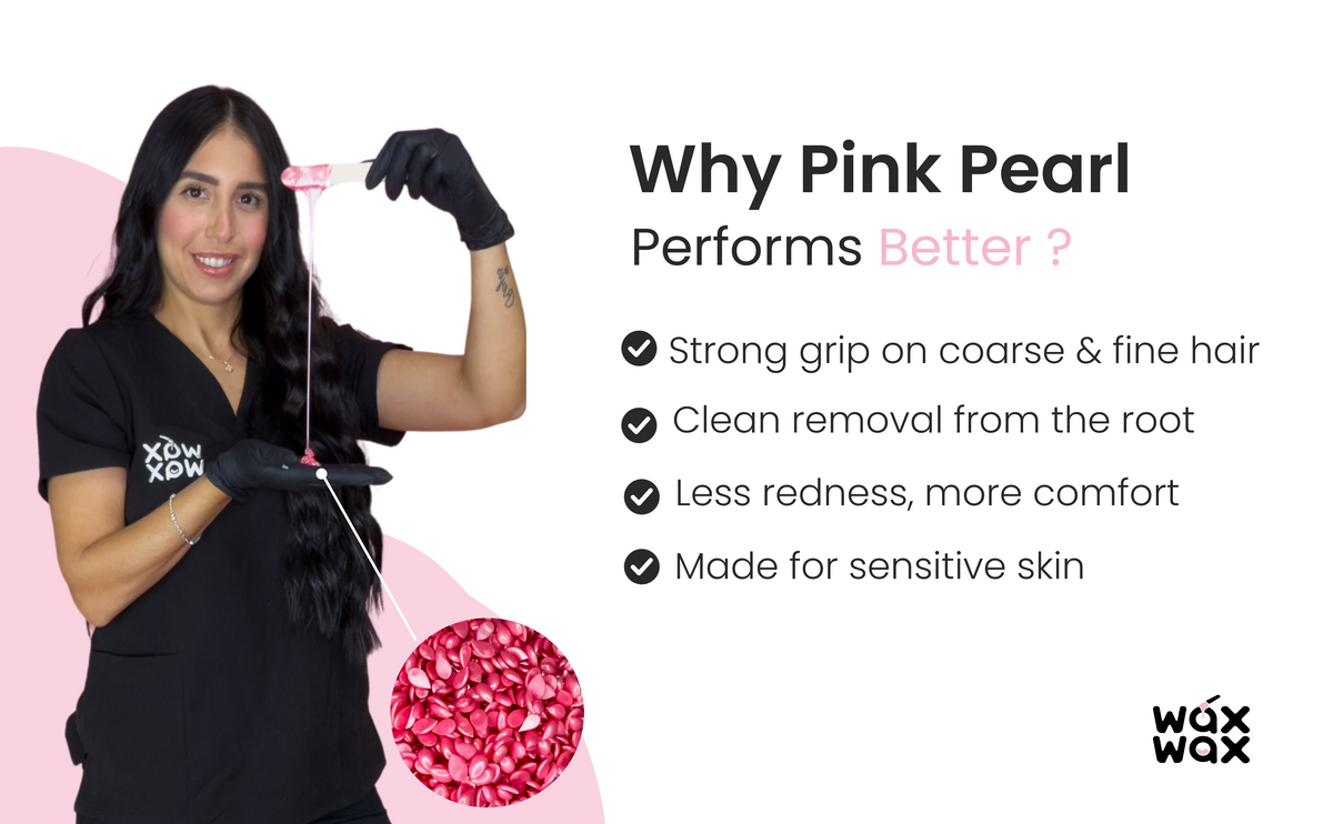 Why Pink Pearl performs better: clean removal from the root with less redness on sensitive skin