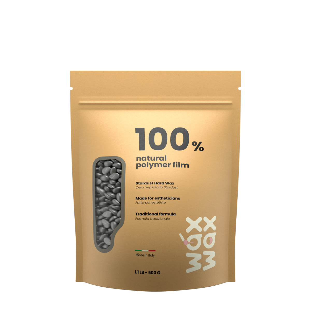 Stardust hard wax beads for coarse hair, 1.1 lb pouch included in the Hard Wax Kit