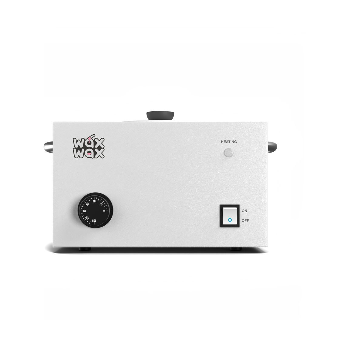 10 lb analog wax warmer in matte white, included in the Super Heavy Duty Waxing Kit