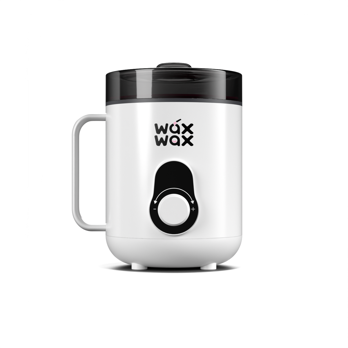 Mini wax warmer with digital display, locking lid and carry handle, included in the Portable Waxing Kit